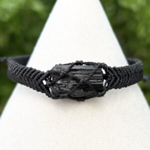 Vòng tay macrame kết hợp đá Black tourmaline (MC-BRA-BTOU-7)