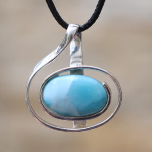 Mặt dây chuyền bạc đá Larimar (SL-PEN-LAR-69)