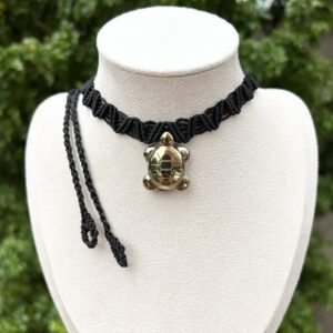 Choker macrame kết hợp đá Pyrite (MC-CHO-PYR-38)
