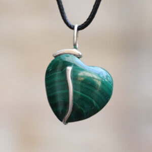 Mặt dây chuyền bạc đá Malachite (SL-PEN-MAL-131)