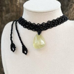 Choker macrame kết hợp đá Citrine (MC-CHO-CIT-34)