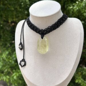 Choker macrame kết hợp đá Citrine (MC-CHO-CIT-29)